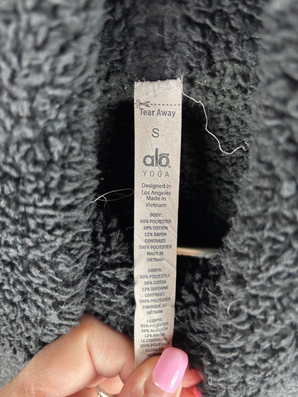 ALO Yoga > Sleeveless Dark Gray Fleece Lined Winter Frost Cowl Neck Vest Small - Picture 7 of 9